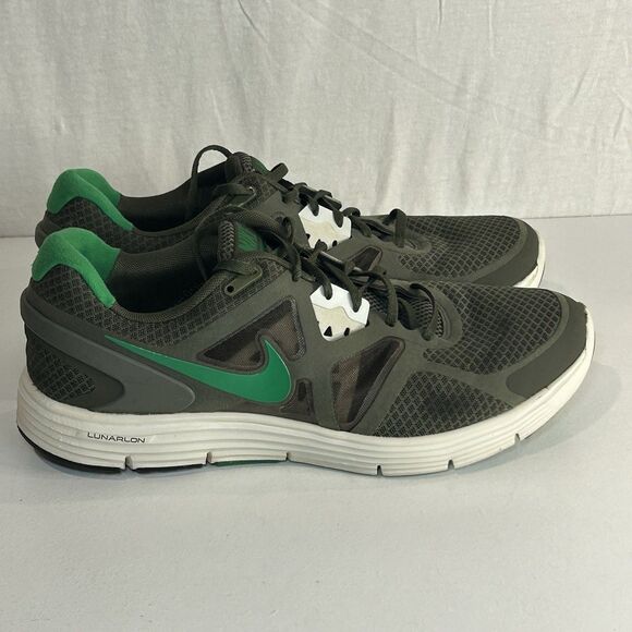 Nike Lunarglide 3 454164-330 Men’s Running Black Green Shoes Size 11 Green - Picture 1 of 6
